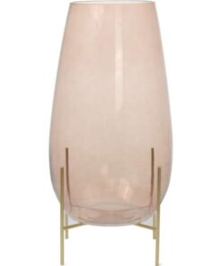 Glass vase Crea 125 pink / brown