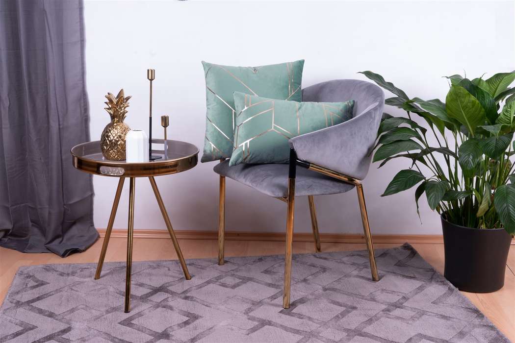 Decorative cushion Prisma 125 set of 2 mint / gold - Afbeelding 3