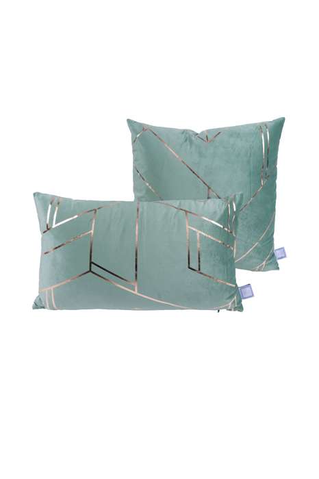 Decorative cushion Prisma 125 set of 2 mint / gold