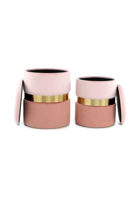 Krukje Zora 125 set of 2 pink / gold / old pink