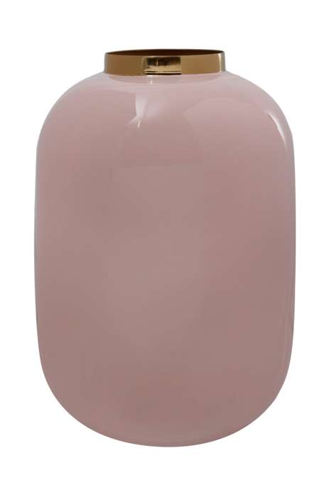 Vaas Art Deco 355 roze/goud