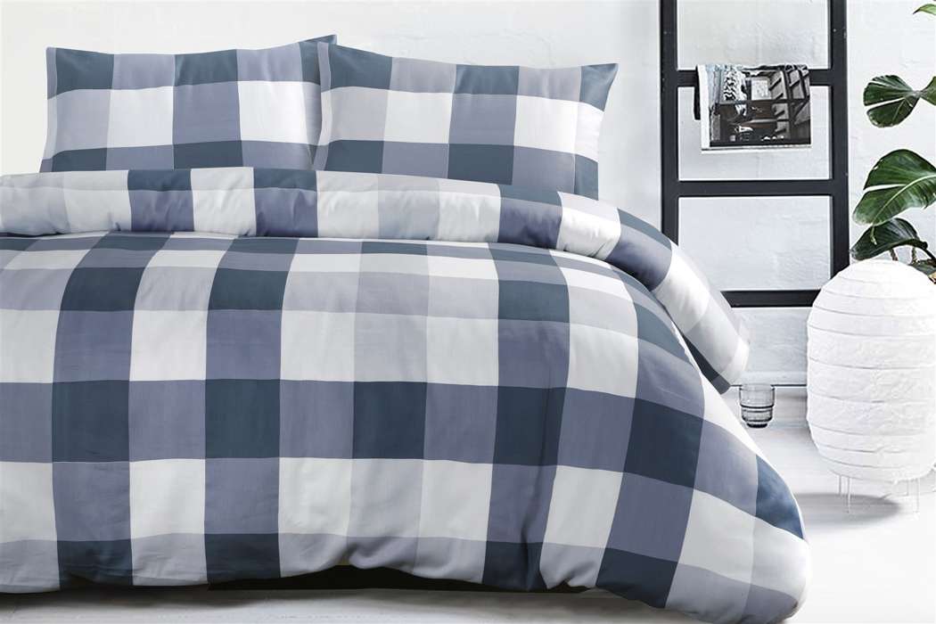 Bed linen Nevada 100-GB Blue 225cm x 225cm / 50cm x 75cm (2 pcs.) - Afbeelding 2