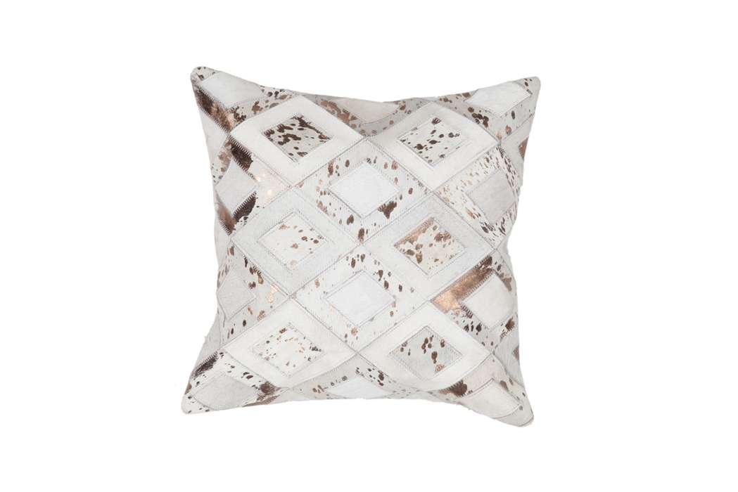 Spark Pillow 110 ivory / chrome 45cm x 45cm