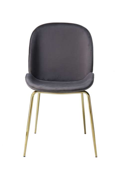 Charlize 110 Chair Set of 2 Gray / Brass - Afbeelding 2