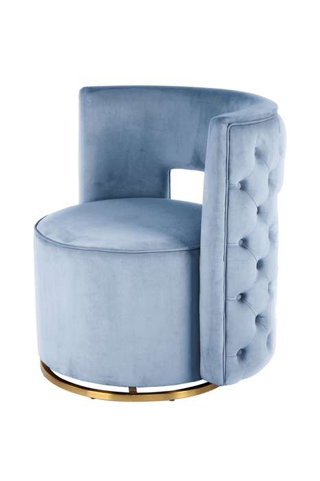 Lounge Chair Beverly 125 blue / gold