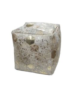 Spark poef 210 ivoor / goud 45cm x 45cm
