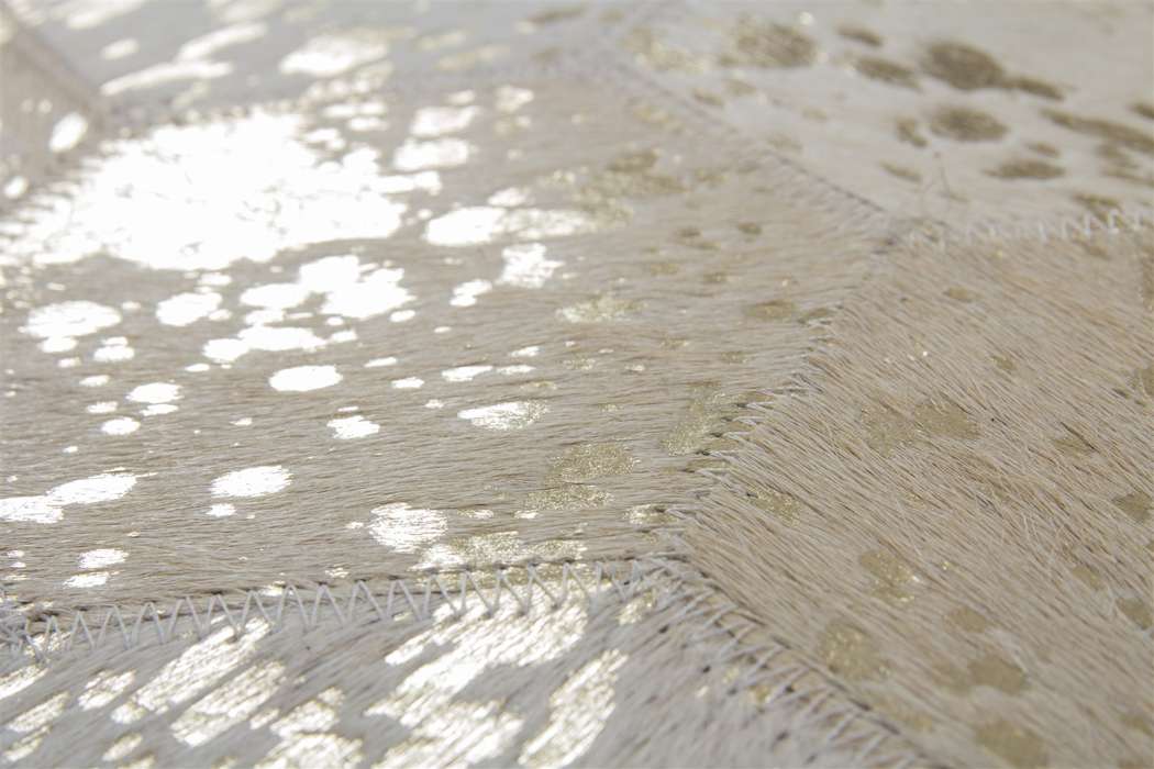 Spark poef 210 ivoor / goud 45cm x 45cm - Afbeelding 3