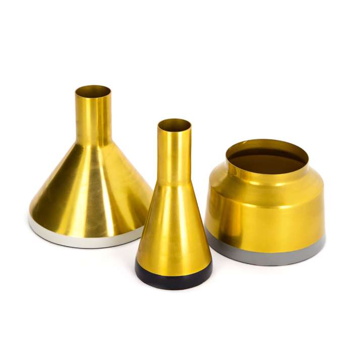 Vaas Culture set3 120 goud/wit/zwart/grijs
