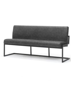 Eetbank Milaan 185cm Micro leder B2 Antraciet
