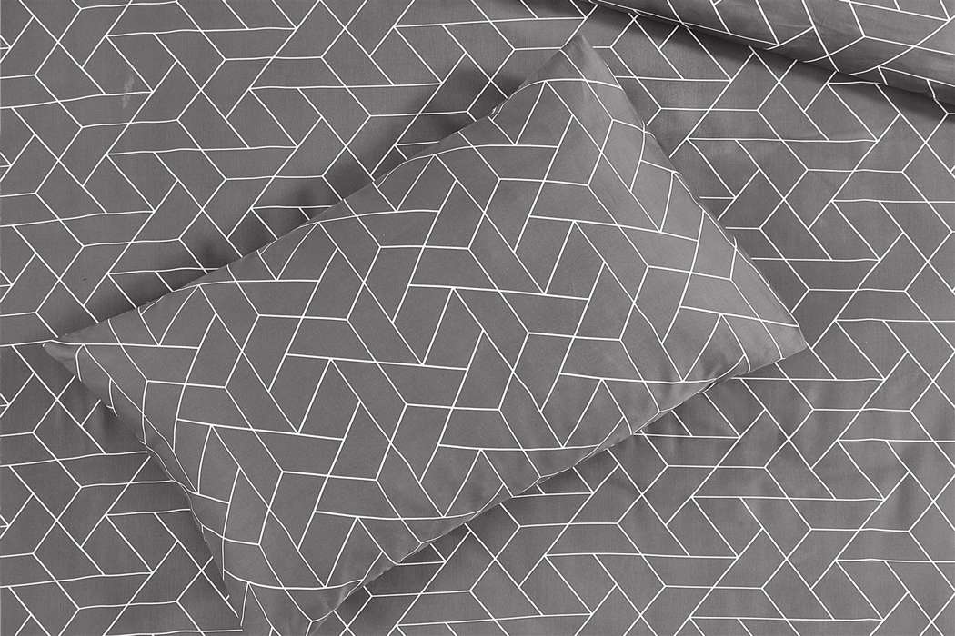 Bed linen Florence 100-AT Grey 140cm x 200cm / 70cm x 90cm - Afbeelding 3