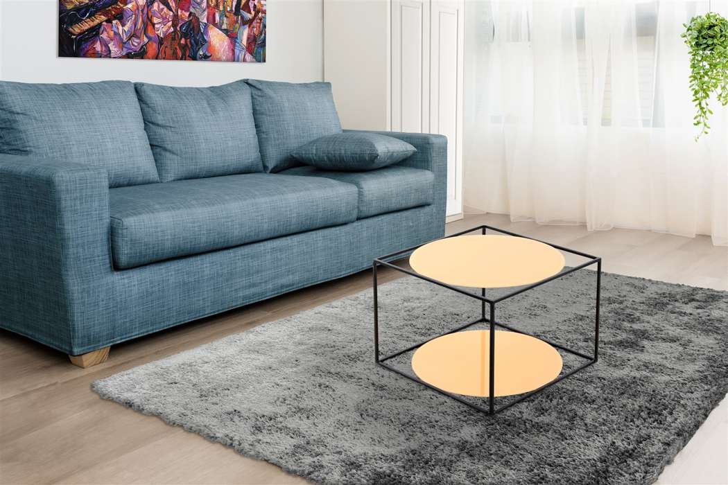 Sidetable Cody 110 oranje/zwart - Afbeelding 2