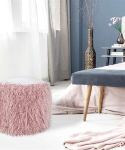 Alternative view of Fake fur poof Bobtail 125 roze/grijs