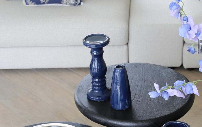 Kandelaar Anden 25cm, blauw