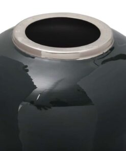 Alternative view of Vase Art Deco 275 Dark Green / Silver