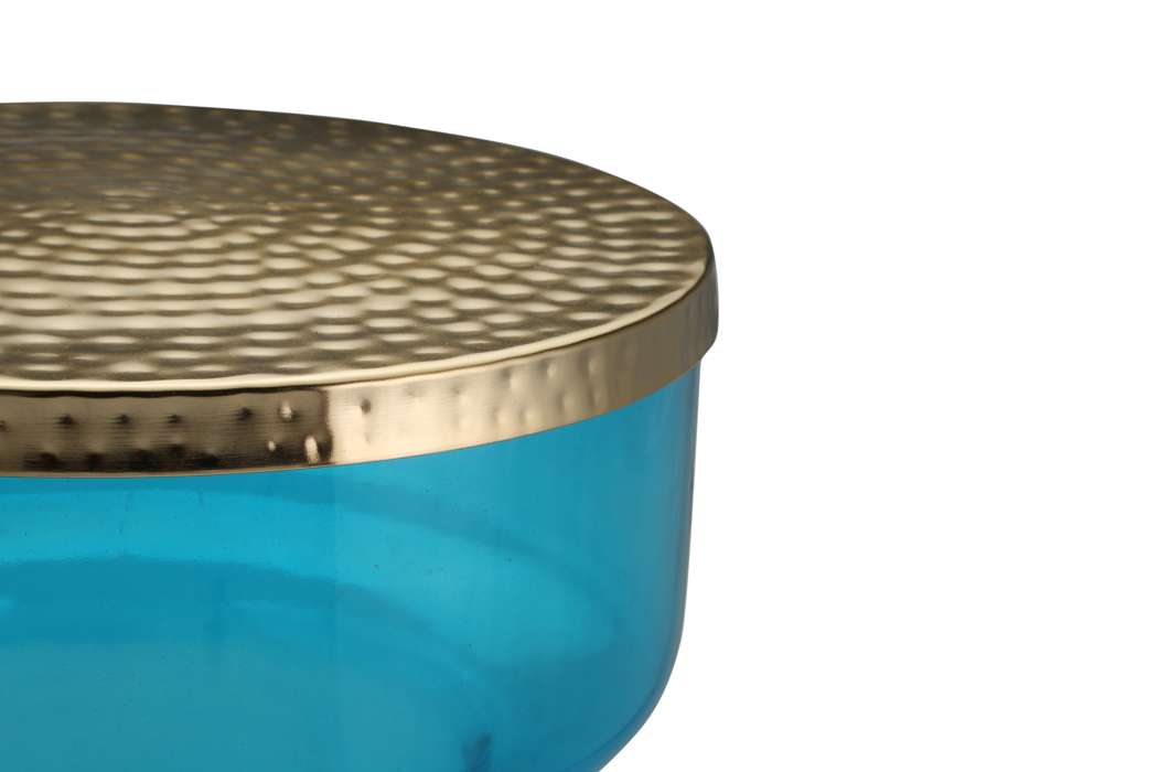 Sidetable Roman 125 blauw/goud - Afbeelding 3