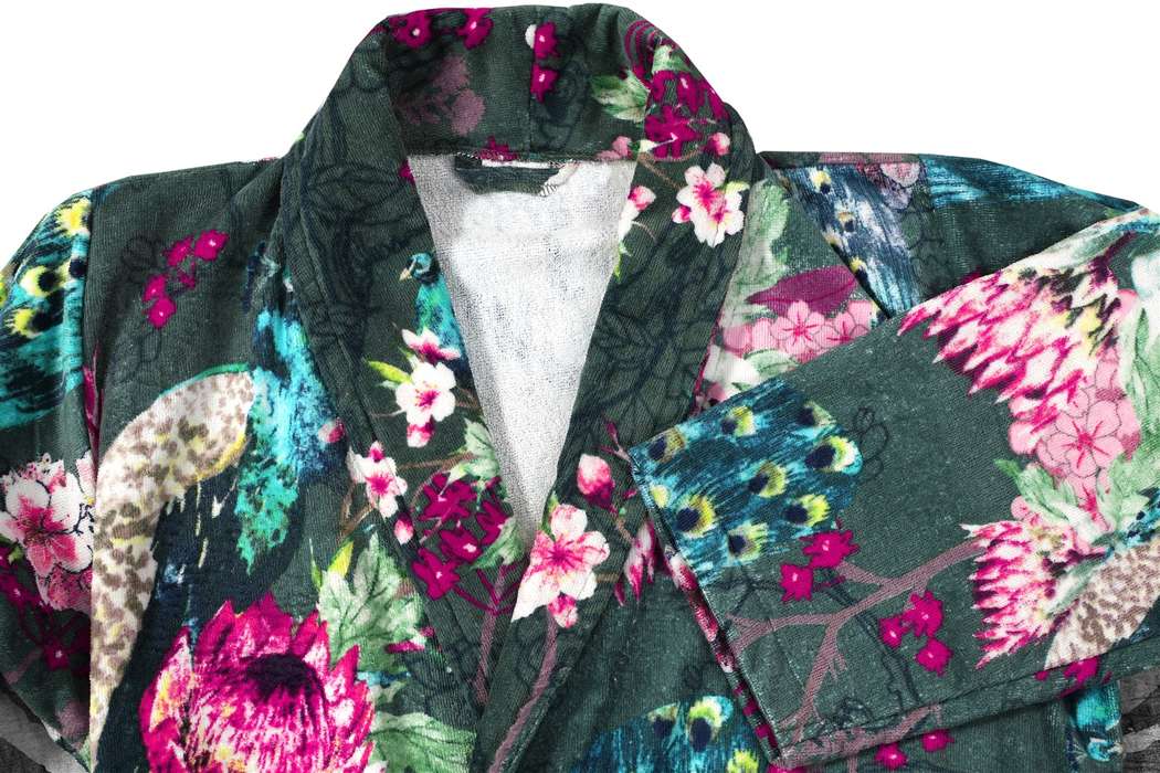 Bathrobe Blossom 125 Multi / Green L - Afbeelding 2