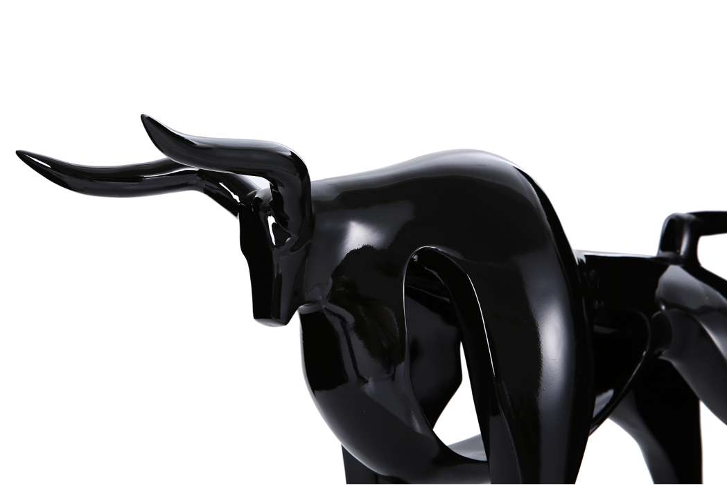 Sculptuur Bull 21-J zwart - Afbeelding 3