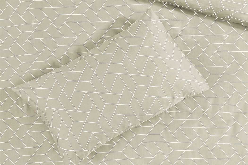 Bed linen Florence 100-NL Beige 240cm x 240cm / 60cm x 70cm (2 pcs.) - Afbeelding 3
