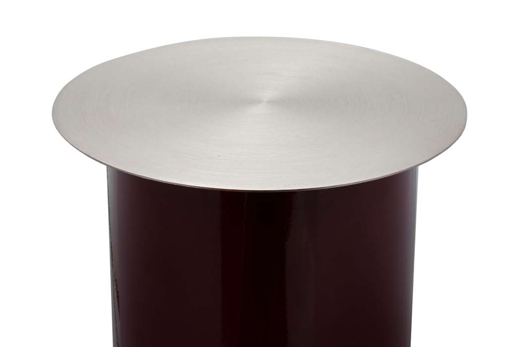 Floor Candle Holder Art Deco 165 plum / silver - Afbeelding 3