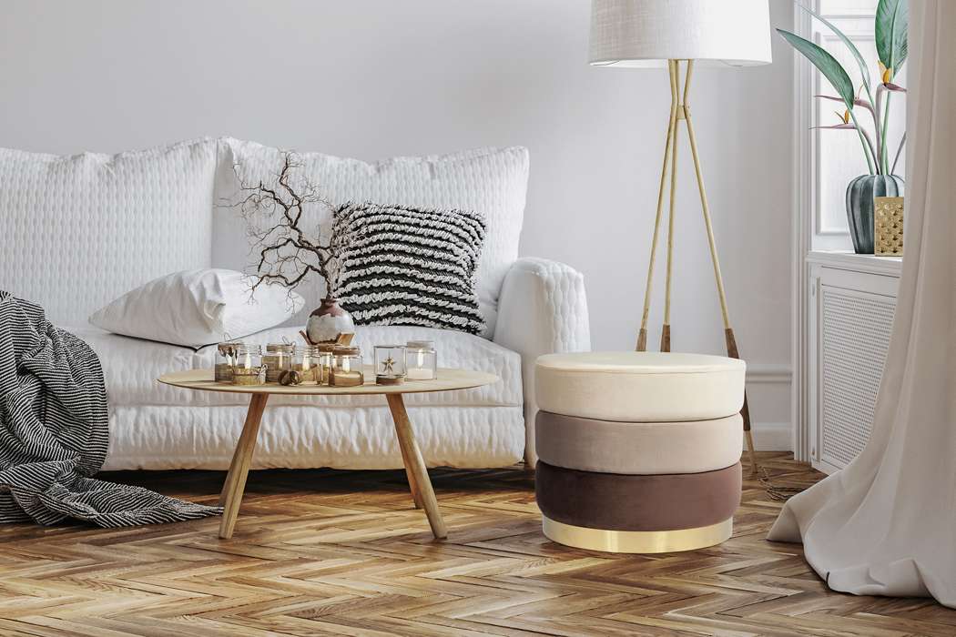 Hocker Matilda 325 bruin / Multi - Afbeelding 2