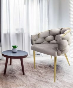 Alternative view of Chair Grace 125 2er-Set taupe / gold
