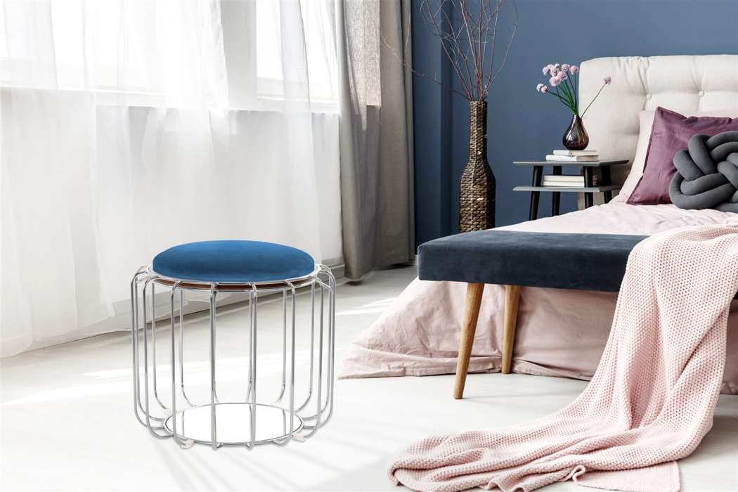 Sidetable / Krukje Comfortable 110 blauw/zilver - Afbeelding 2