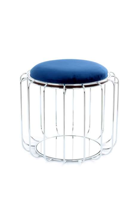 Sidetable / Krukje Comfortable 110 blauw/zilver