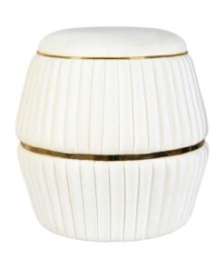 Stool Doric 225 Ivory / Gold