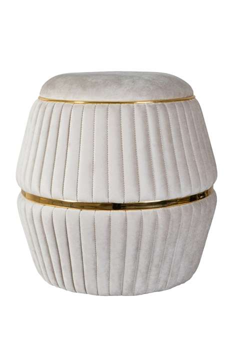 Stool Doric 225 Taupe / Gold