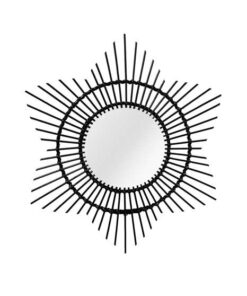 Rotan spiegel Aina 435 zwart