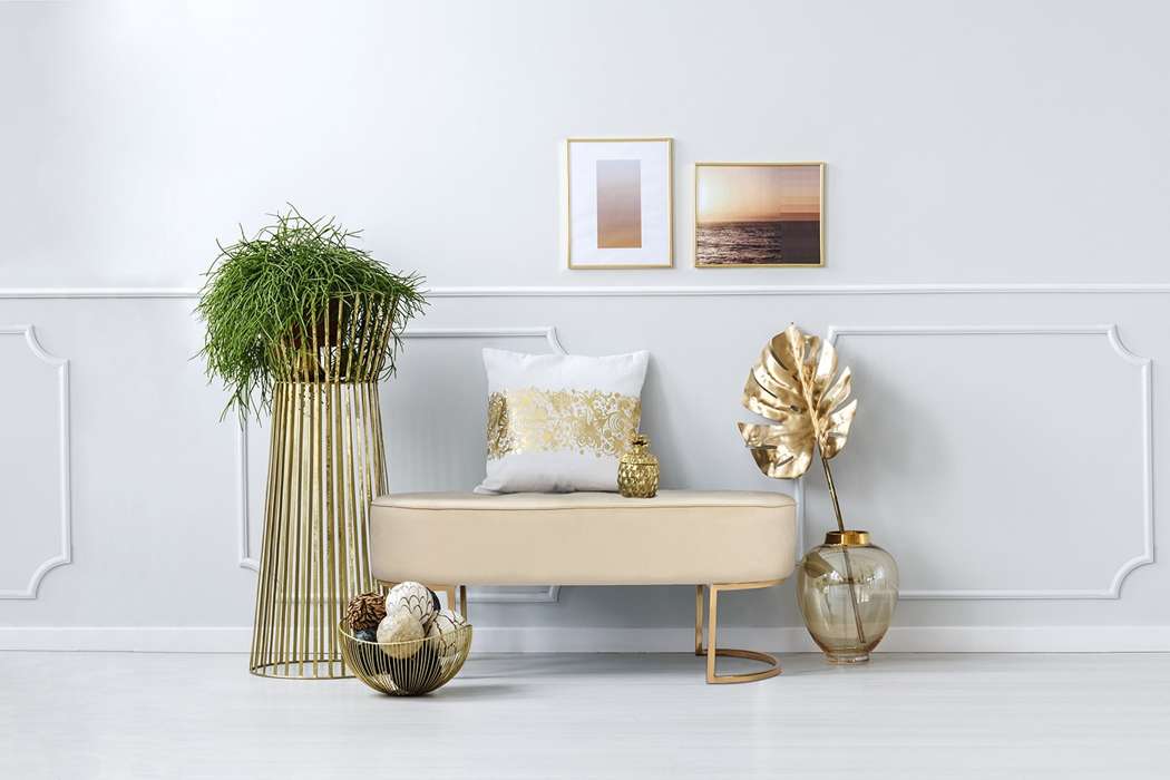 Bench Athea 225 cream / gold - Afbeelding 2