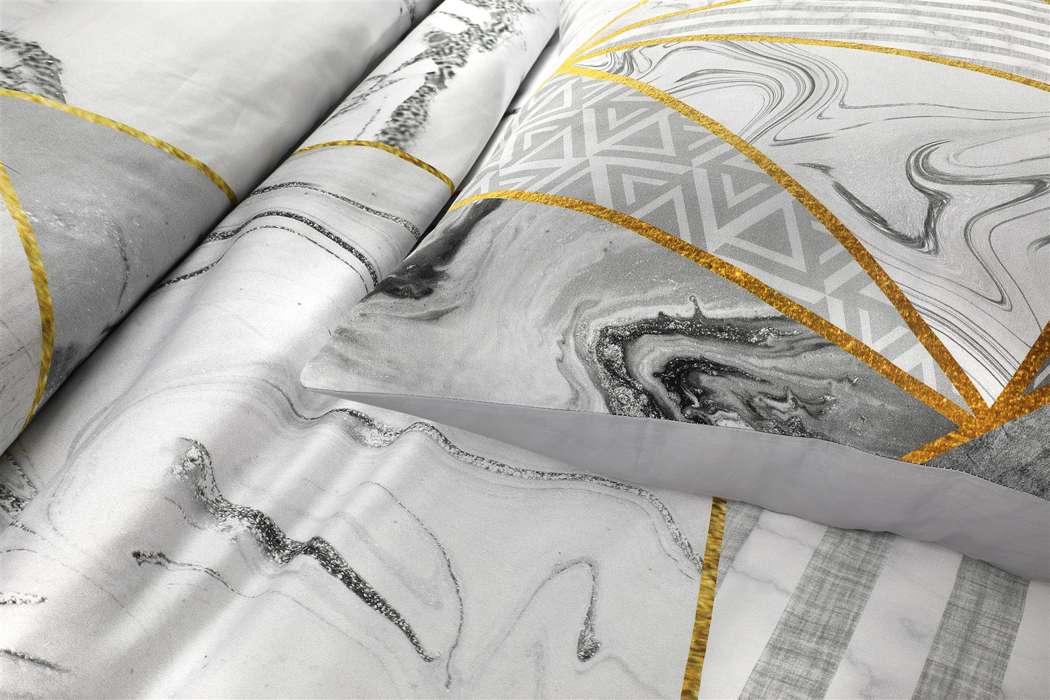 Dekbed Bavaria 100-DE grijs / goud 155cm x 220cm / 80cm x 80cm - Afbeelding 3