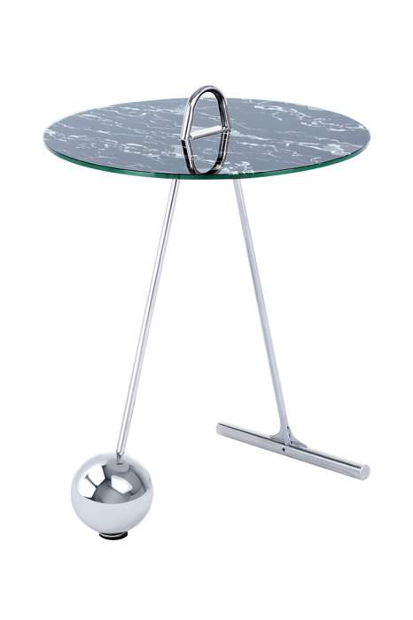 Sidetable Pendulum 525 zilver/zwart