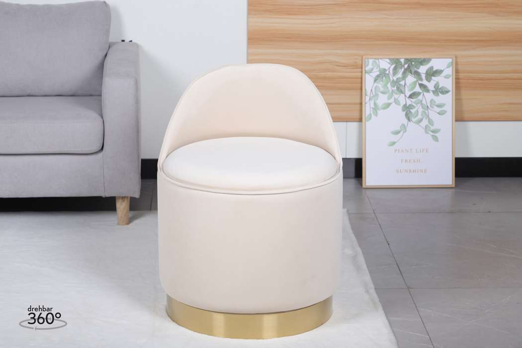 Swivel stool Viktor 125 ivory - Afbeelding 3