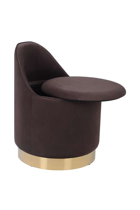 Swivel stool Viktor 125 brown - Afbeelding 2