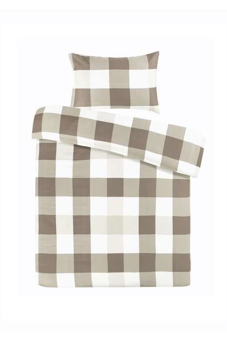 Bed linen Nevada 100-FR Taupe 220cm x 240cm / 65cm x 65cm (2 pcs.)