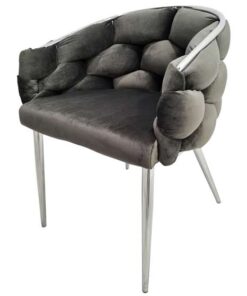 Chair Grace 125 2er-Set anthracite / silver