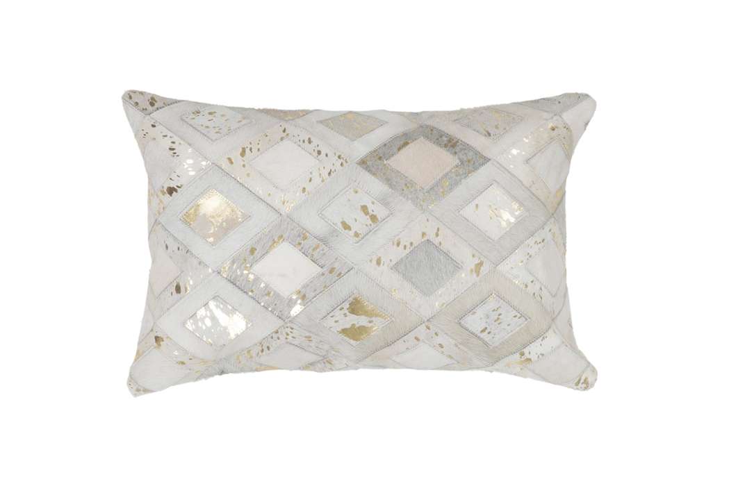 Spark kussen 110 ivoor / goud 40cm x 60cm