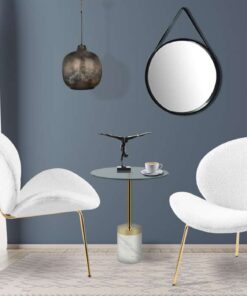 Alternative view of Chair Jaden 125 set of 2 white / gold