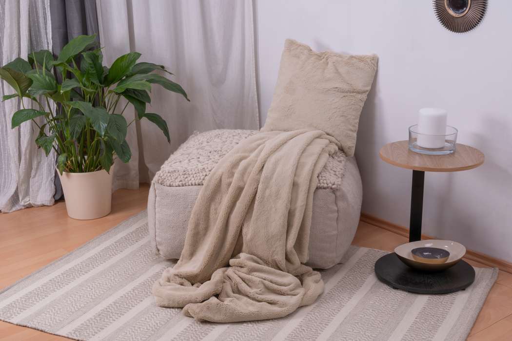 Deco Cushion & Blanket Aimee 625 set of 2 cream - Afbeelding 2