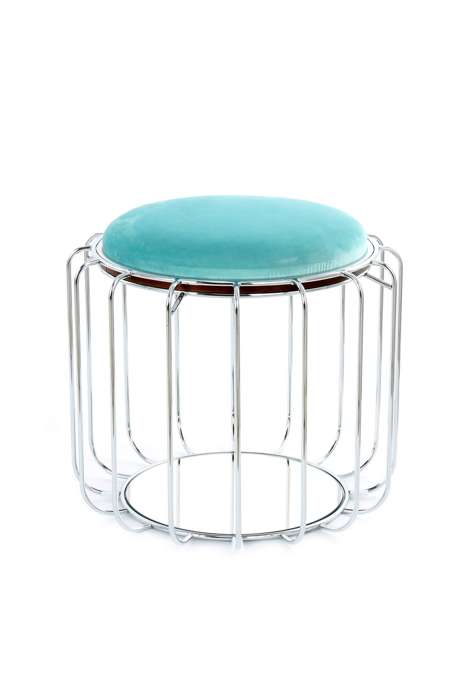 Sidetable/Krukje Comfortable 110 mint/zilver