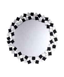 Spiegel Mosaic 1825 zilver/zwart