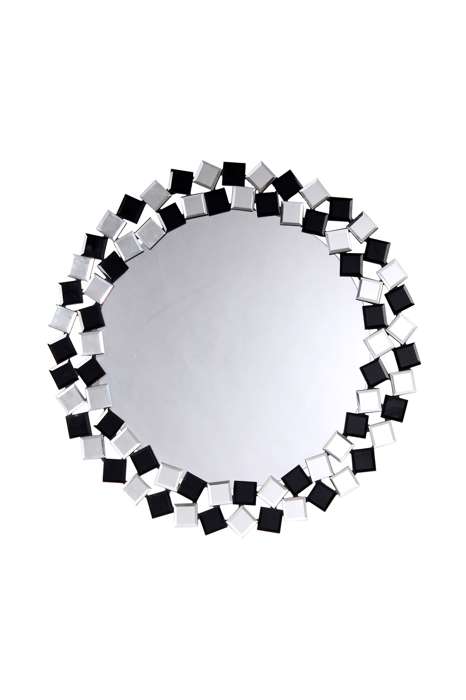 Spiegel Mosaic 1825 zilver/zwart