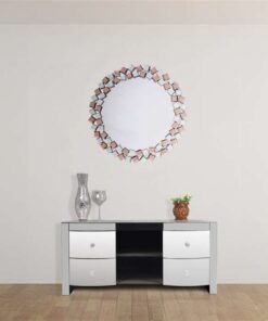 Alternative view of Spiegel Mosaic 1825 zilver/roze