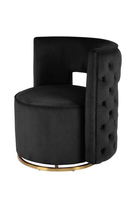 Lounge Chair Beverly 125 black / gold
