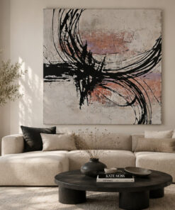 Olieverfschilderij 120x120cm 'Mist'