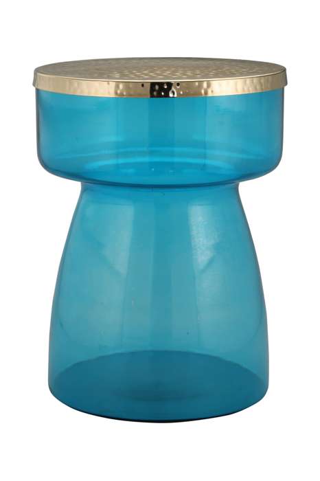Sidetable Roman 125 blauw/goud