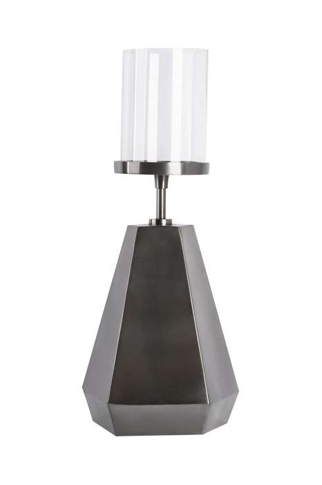Candle Pillar Elin 125 black / nickel
