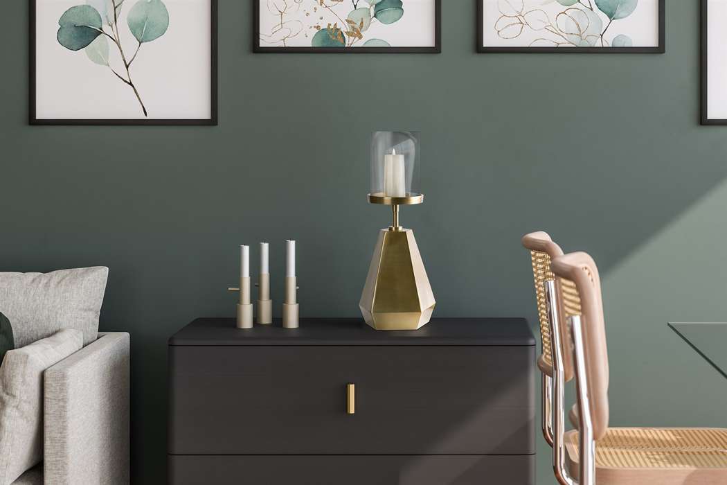Candle Pillar Elin 125 gold - Afbeelding 2