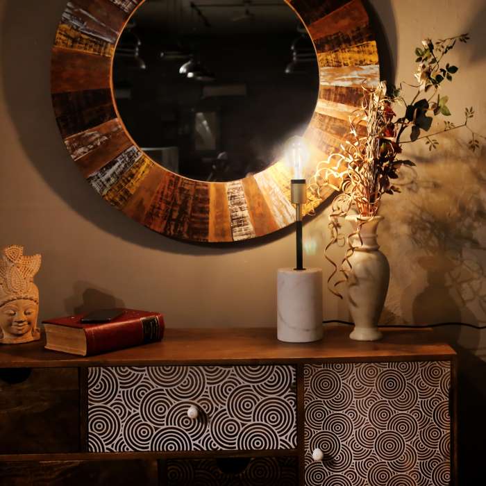 Vloerlamp Caramia 287 wit/brons/zwart - Afbeelding 2